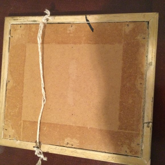 Framed hand made needlework yarn art wall hangings trees house - Picture 3 of 3